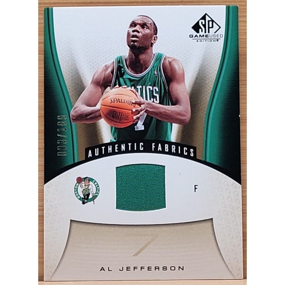 2006-07 ‎ SP GAME USED AL JEFFERSON AUTHENTIC FABRICS GOLD #D/100 BOSTON CELTICS